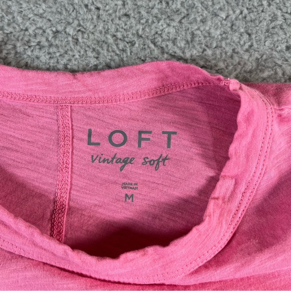 Loft Vintage Soft Two Women’s Short Sleeve T-Shirts Pink and Orange Size Medium - Picture 12 of 16